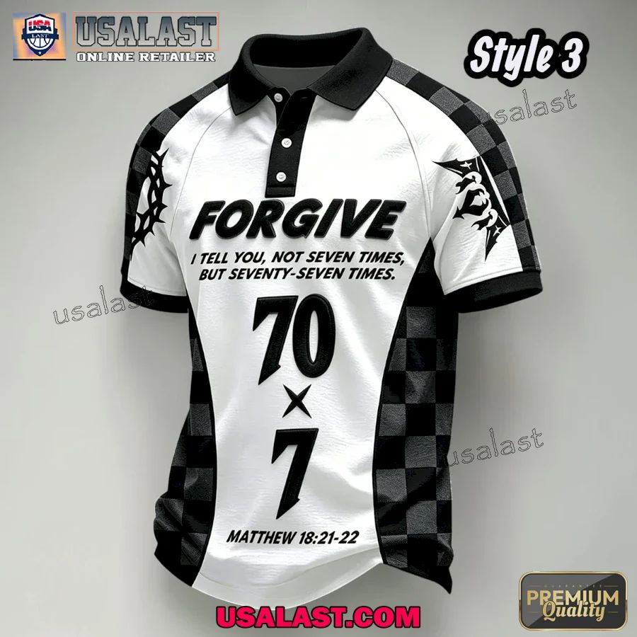 Forgive I Tell You Not Seven Times 70×7 Christian Polo Shirt