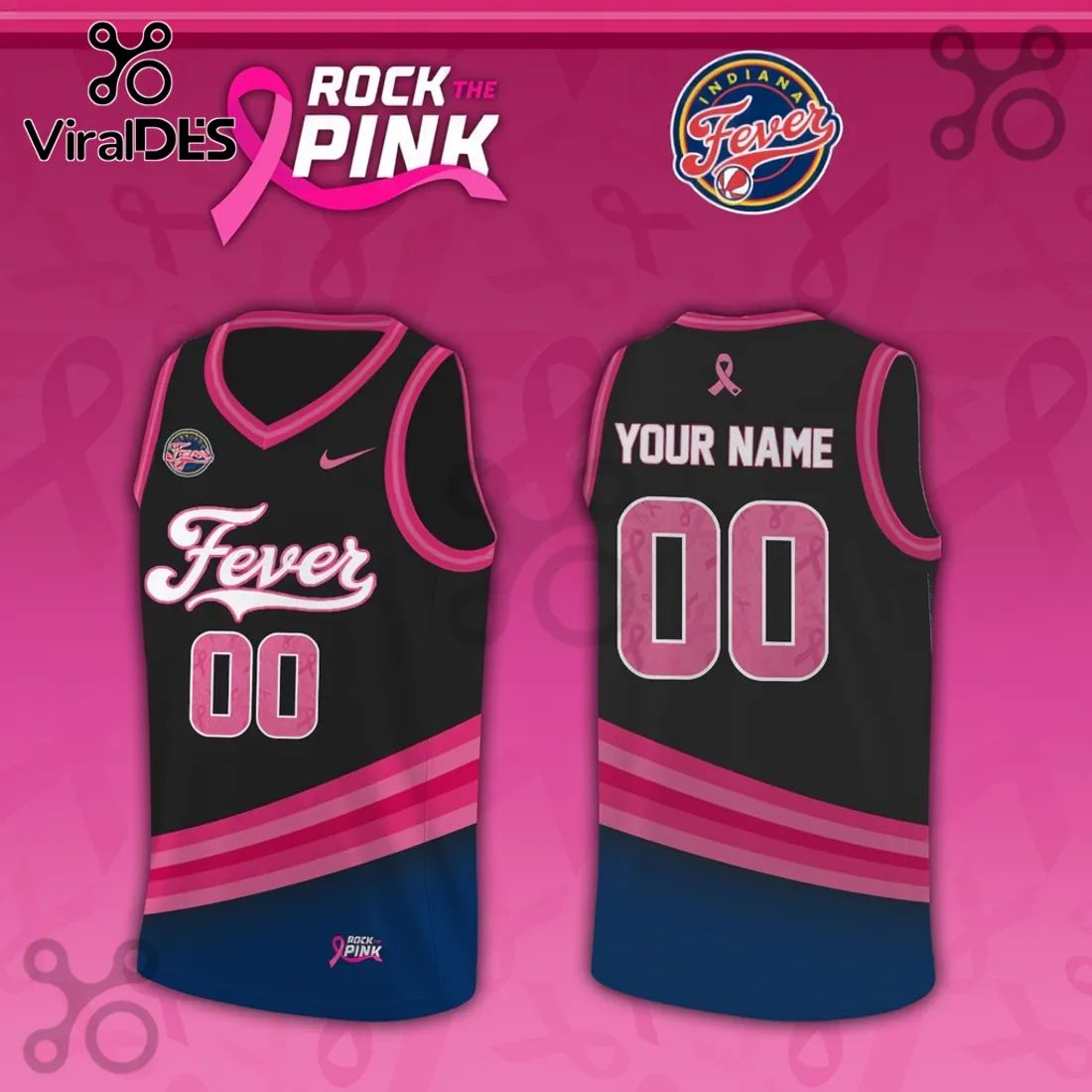Indiana Fever x Rock The Pink 2026 Limited Edition Jersey Tank Top