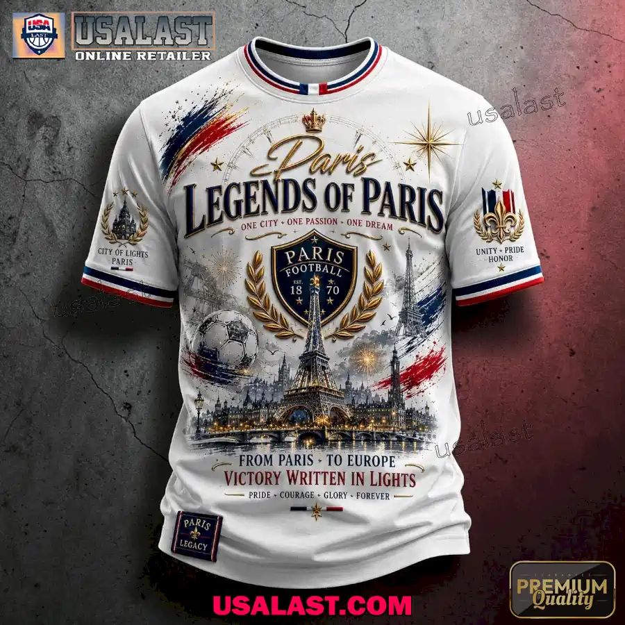 Paris Saint-Germain Legends Of Paris 3D T-Shirt