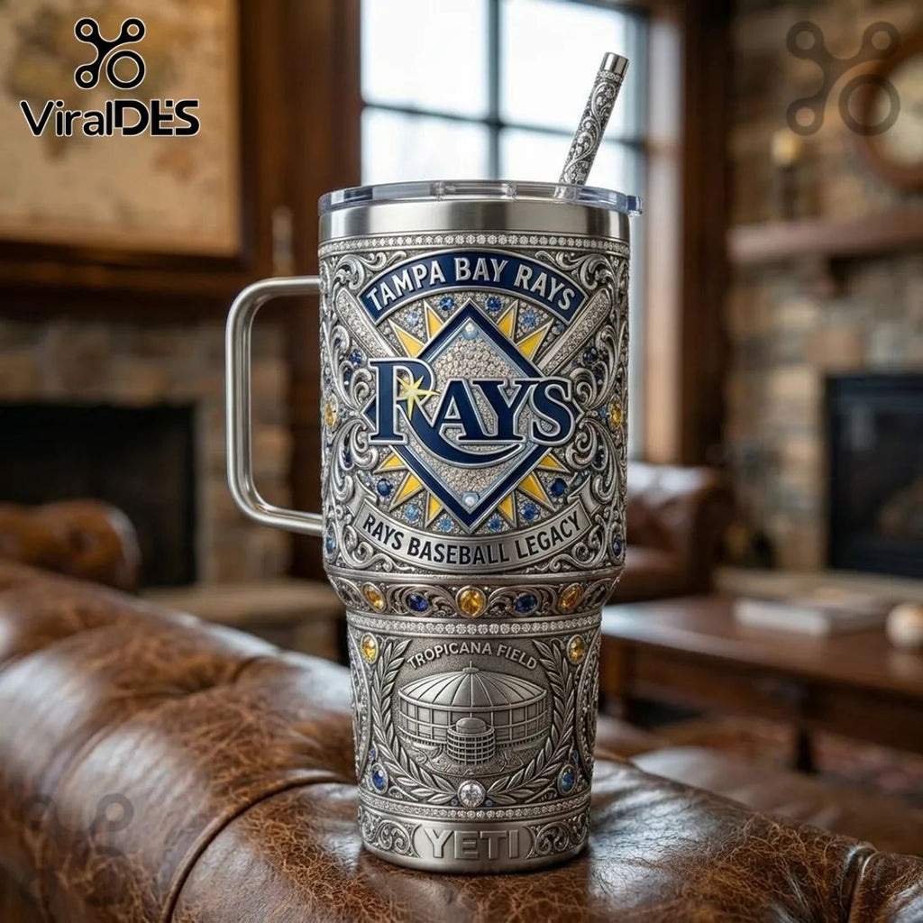 Tampa Bay Rays Luxury Clubhouse Stainless Steel 40oz Tumbler