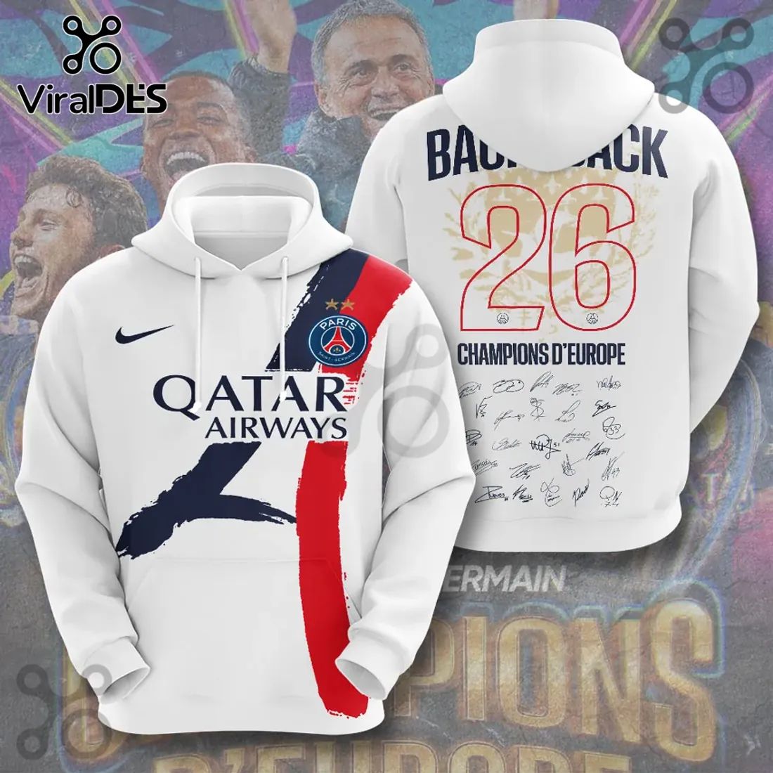 Paris Saint-Germain 25/26 Champions League Champions Hoodie
