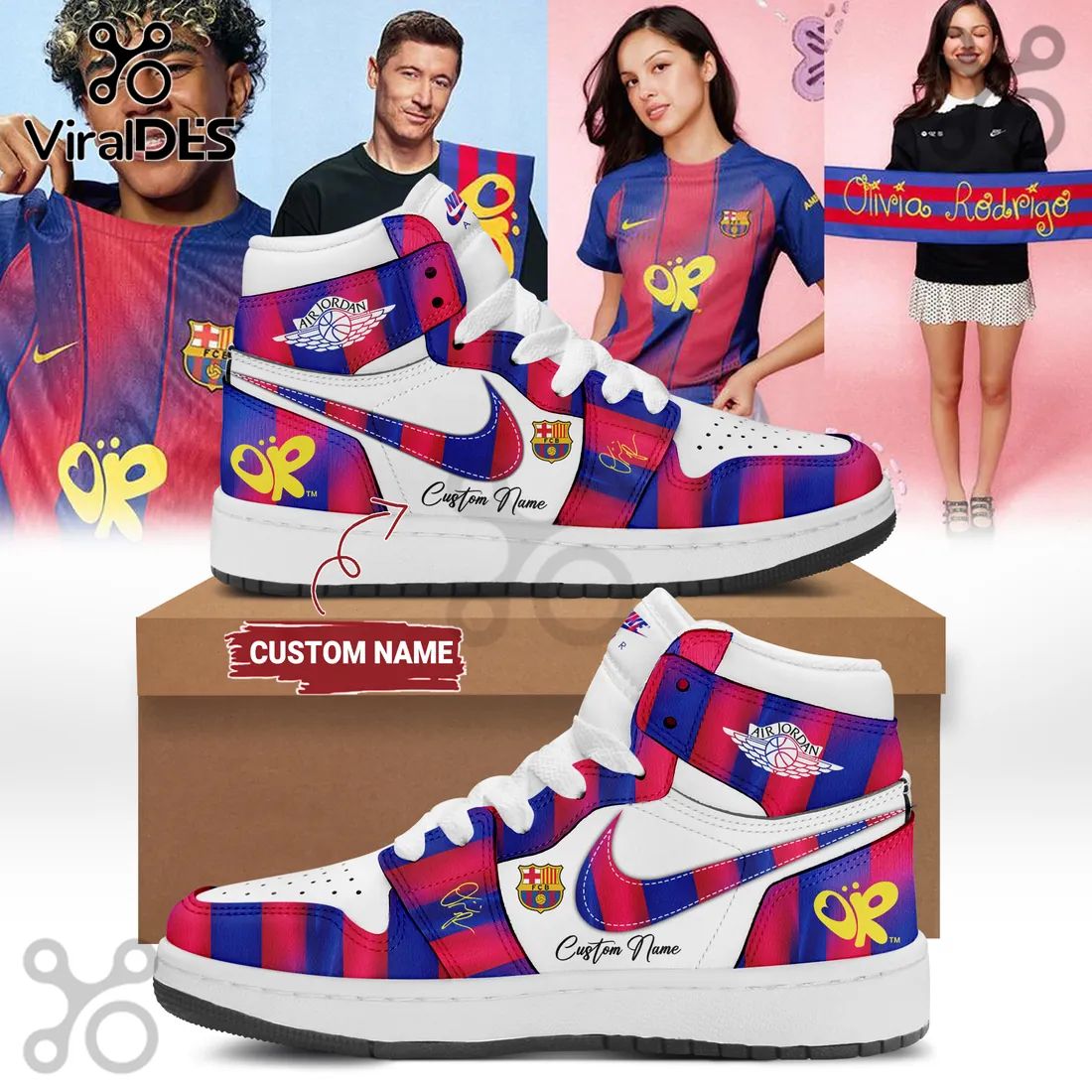 FC Barcelona x Olivia Rodrigo Limited Edition High-Top Sneakers
