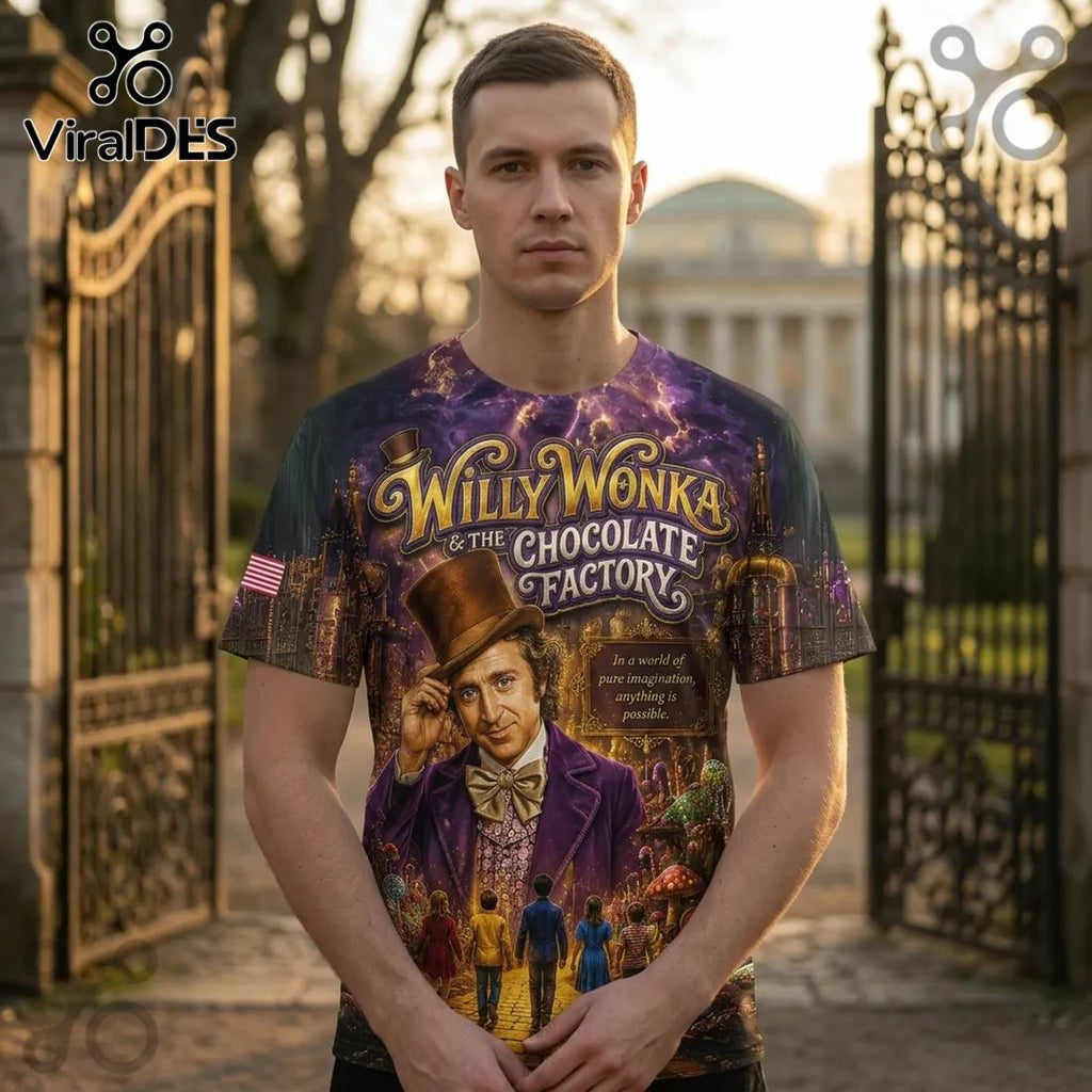 Willy Wonka x USA 250th Anniversary 1776-2026 Patriotic Gift for Men T-Shirt