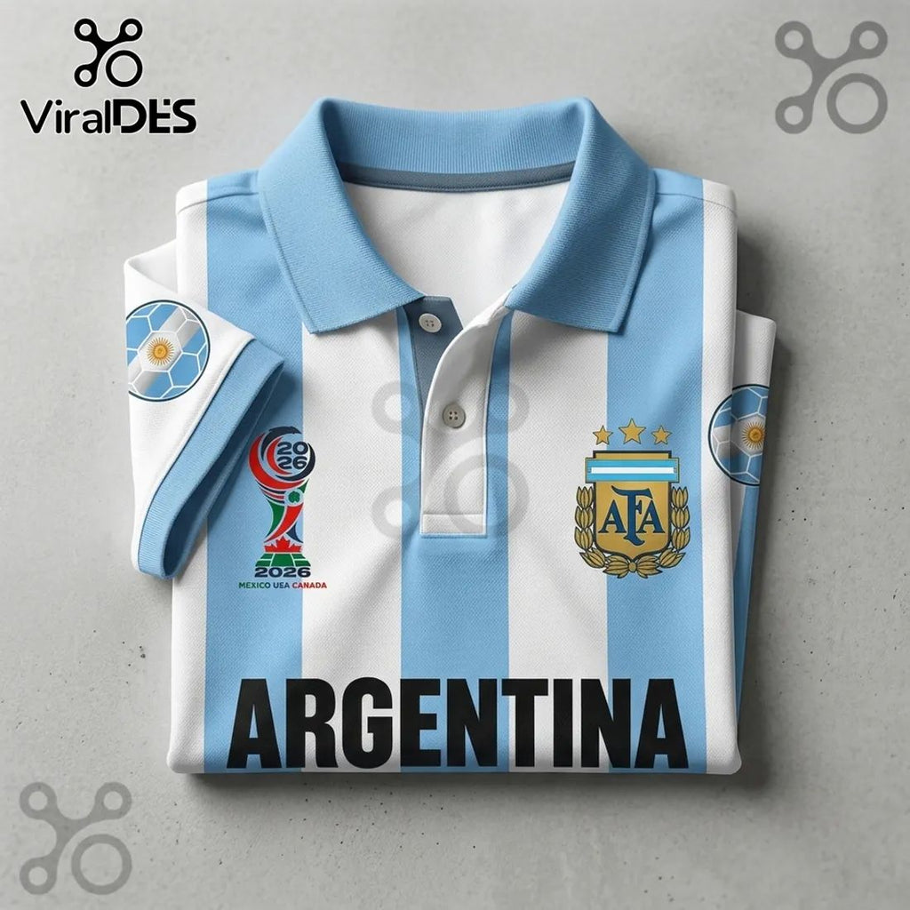 Argentina National Football Team 2026 World Cup Polo Shirt