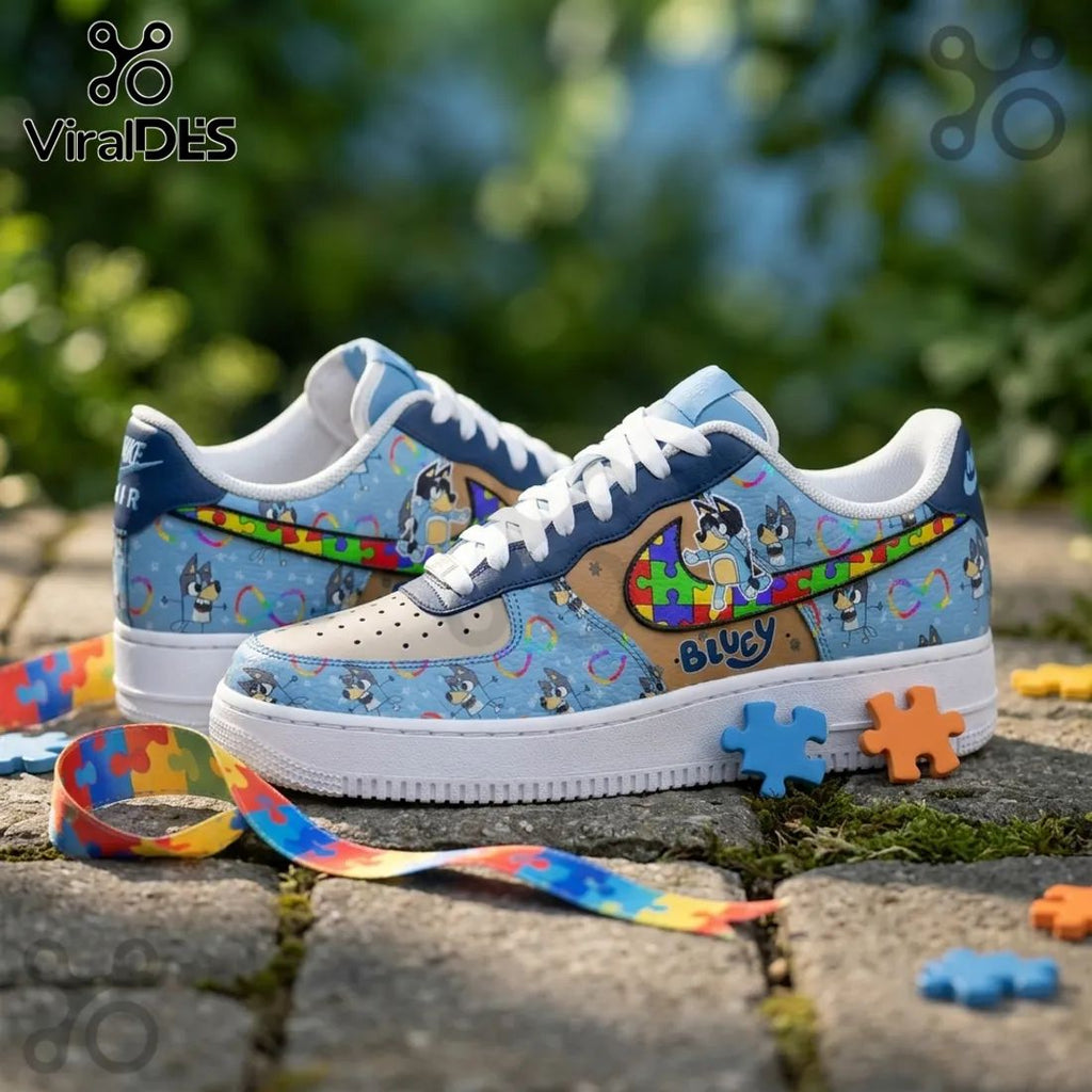 Bluey x Autism Acceptance Custom Air Force 1 Shoes 2026