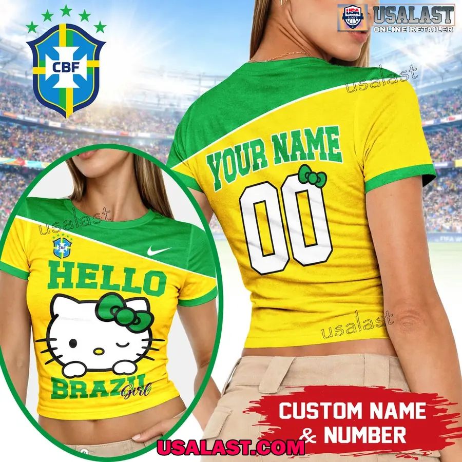 Personalized Brazil World Cup 2026 Women Baby Tee