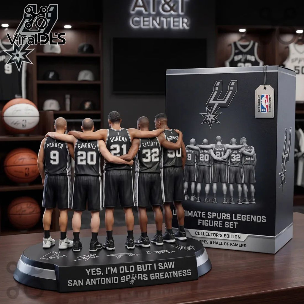 NBA Spurs Legends Commemorative 5 Hall of Fame Acrylic Plaque