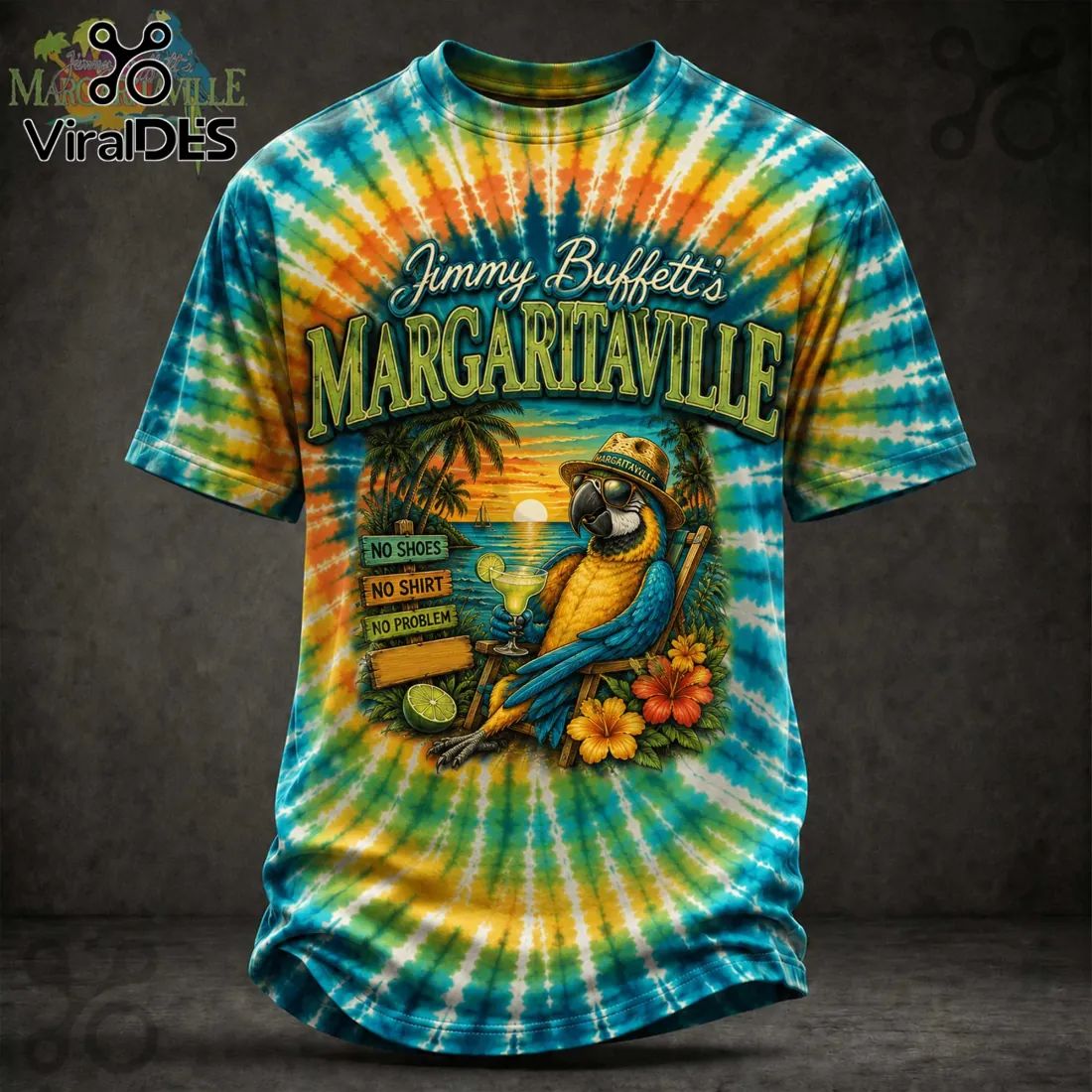 Jimmy Buffett Margaritaville Parrot No Shoes No Shirt