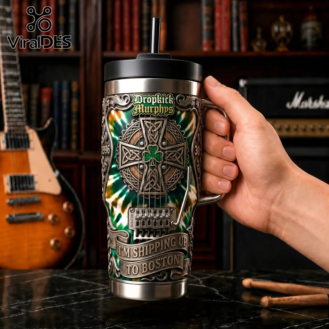Dropkick Murphys Celtic Cross Irish Limited Edition Stanley Tumbler