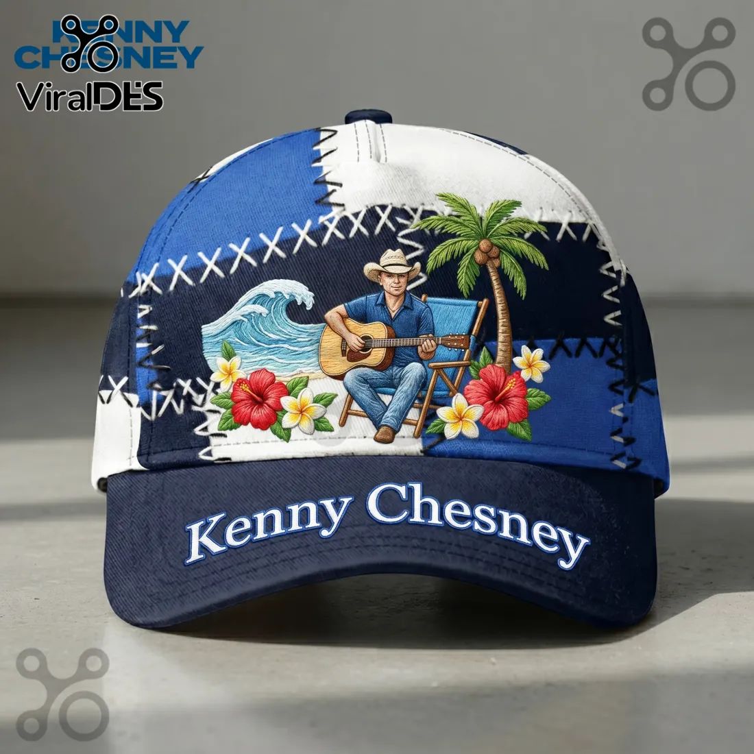 Kenny Chesney No Shoes Nation Island Life Blue Baseball Cap