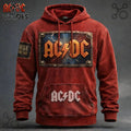 AC/DC High Voltage Distressed Rock Band Hoodie