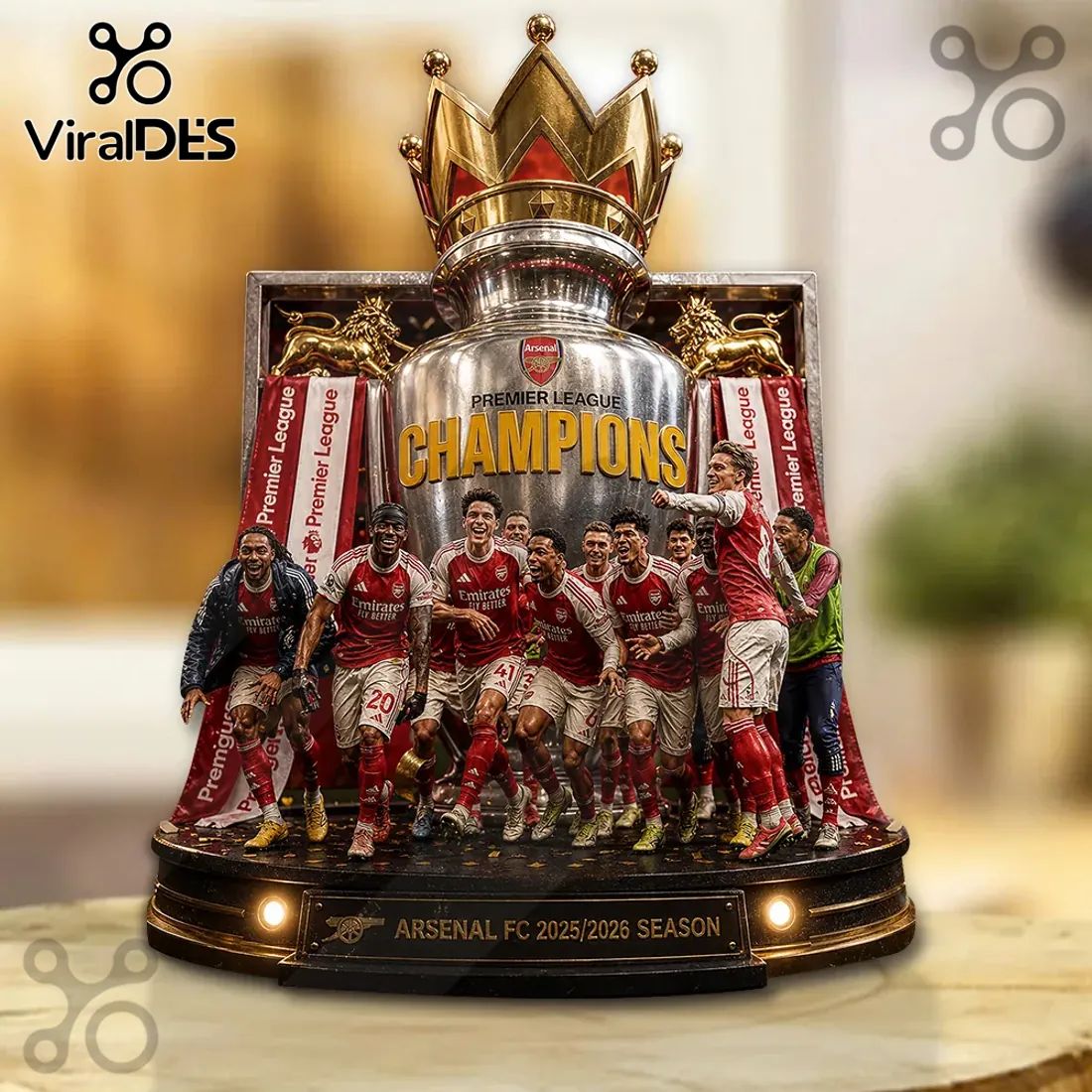 Arsenal FC Premier League Champions 2025/2026 Collectible Acrylic Plaque