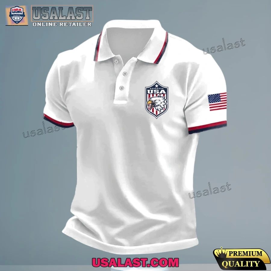 USA Soccer WC 2026 White Polo Shirt