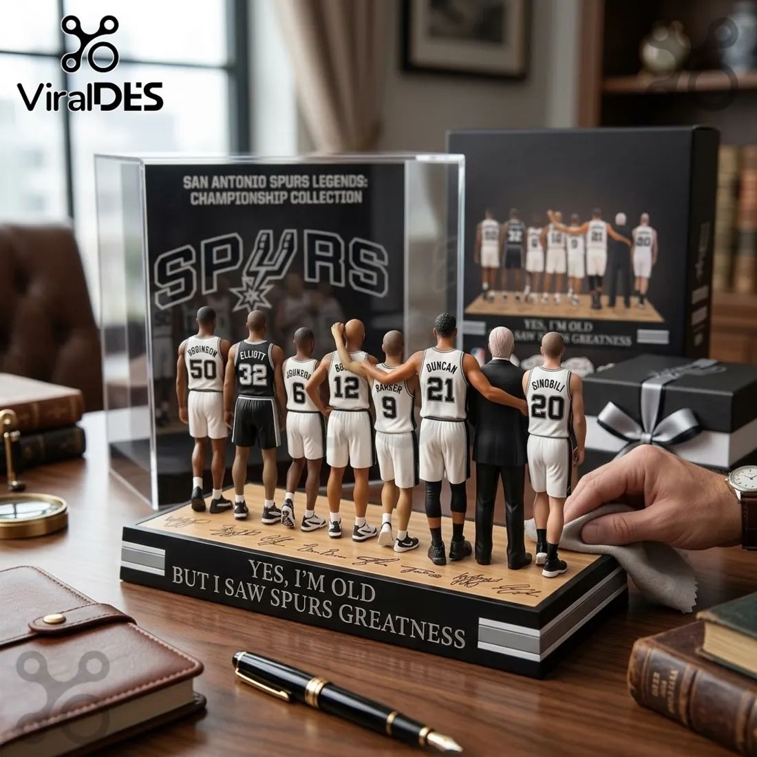 San Antonio Spurs Legends NBA Championship Acrylic Plaque