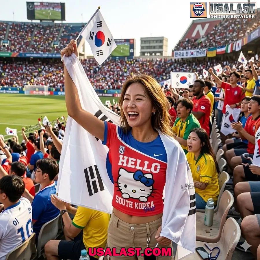 Personalized South Korea World Cup 2026 Women Baby Tee