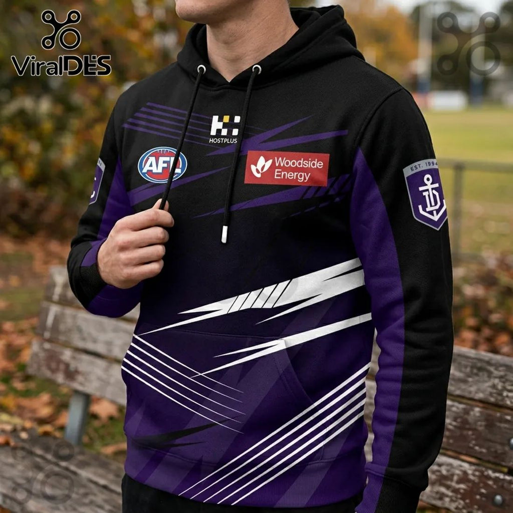Fremantle Dockers Purple Black Logo Hoodie