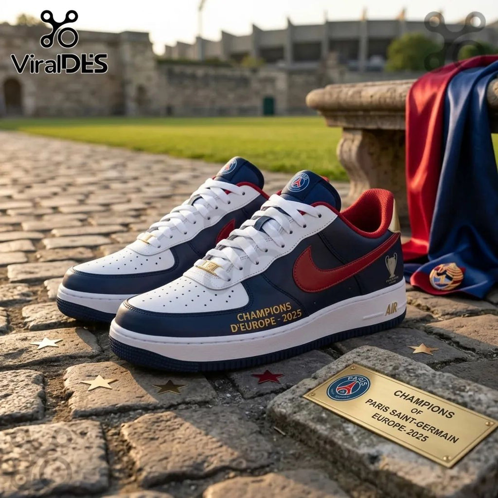 Paris Saint-Germain Champions of Europe 2025 Custom AF1 Sneakers