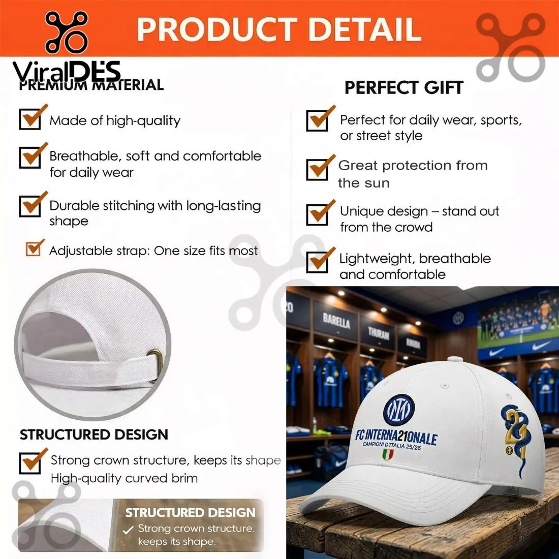 Inter Milan FC Internazionale Champions 25/26 Baseball Cap