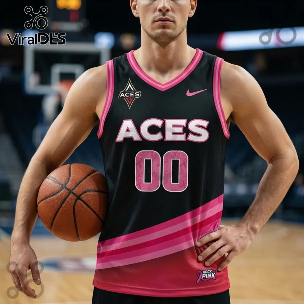 Rock The Pink x Las Vegas Aces 2026 Limited Edition Jersey Tank Top