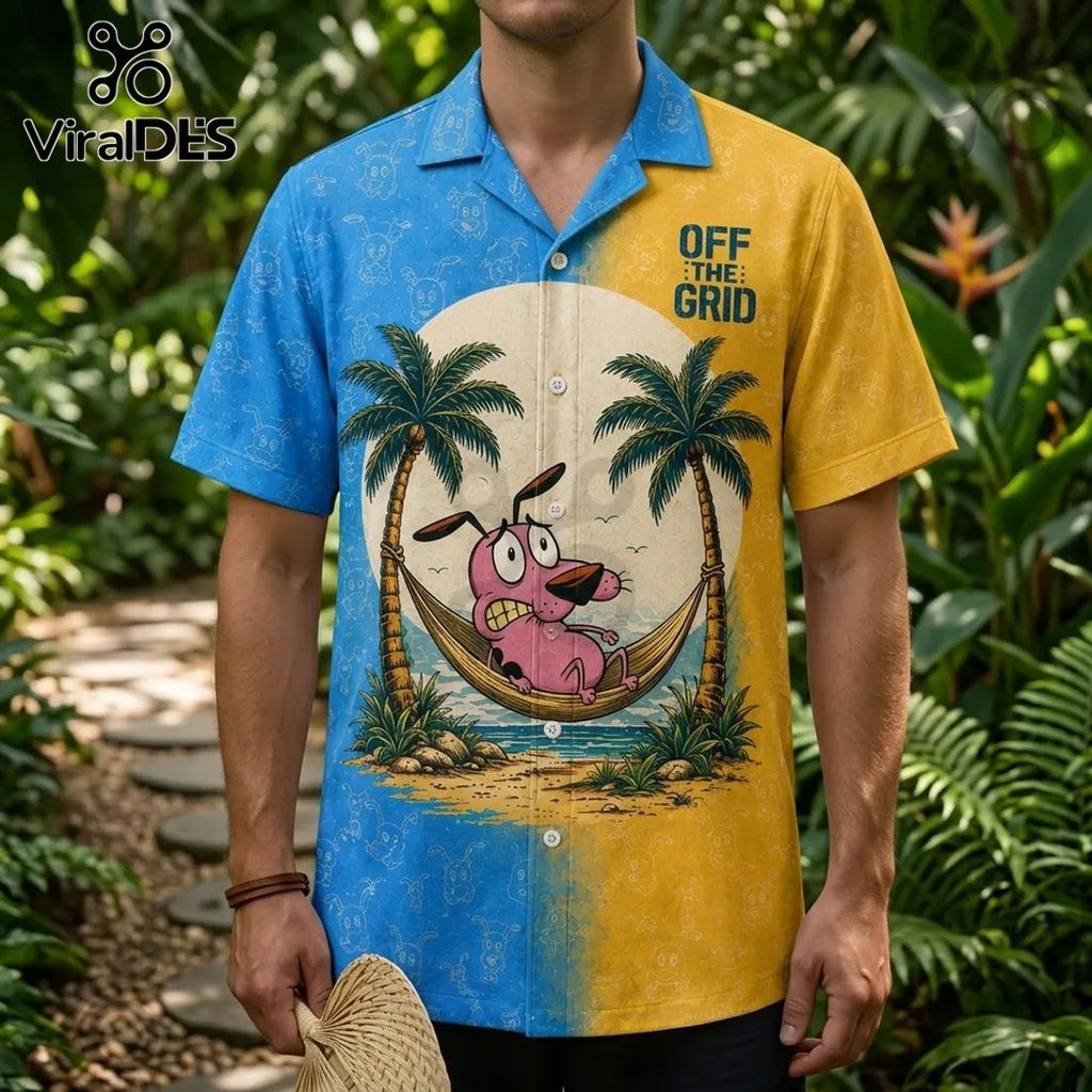 Courage the Cowardly Dog Off the Grid Hawaiian Shirt