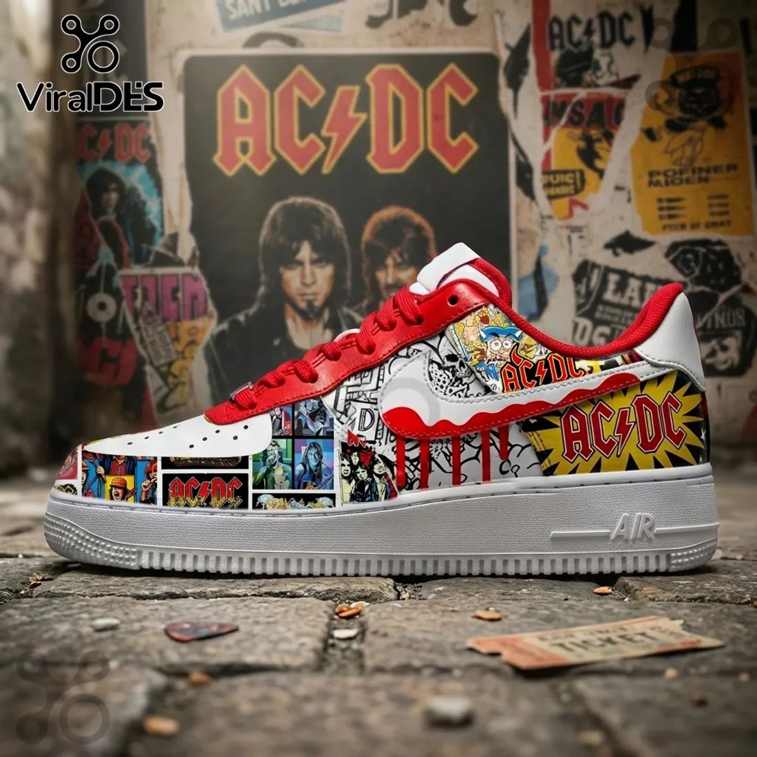 Premium AC/DC Rock Band Air Force 1 Sneakers