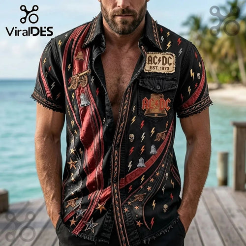 AC/DC Vintage Rock Band Hells Bells 2026 Hawaiian Shirt