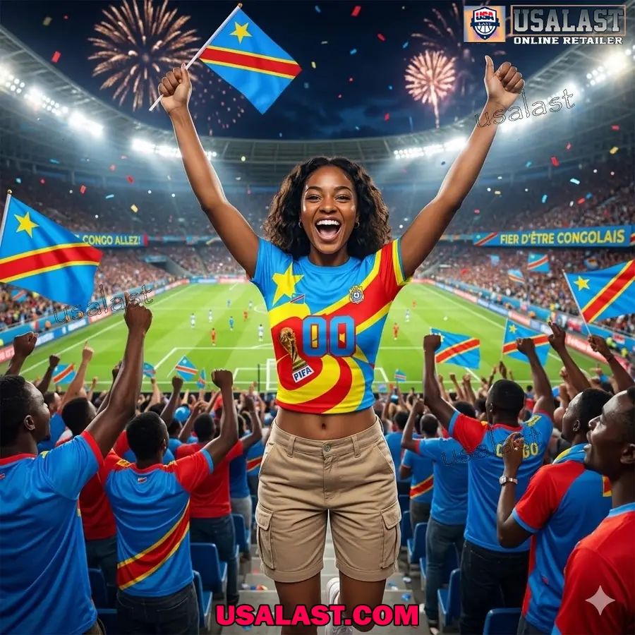 Personalized DR Congo World Cup 2026 Women Baby Tee