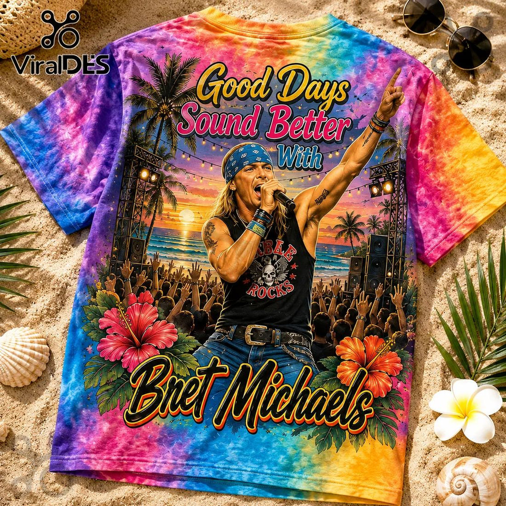 Bret Michaels Good Days Summer Vibes Tropical 2026 T-Shirt