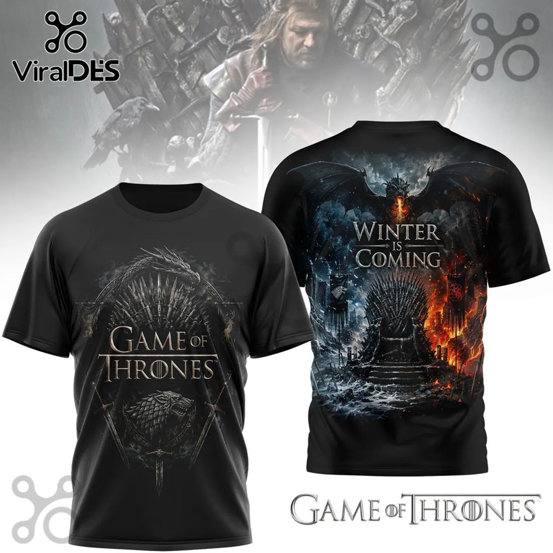 Game of Thrones Winter Is Coming Iron Throne T-shirt