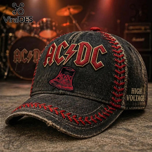 AC/DC Vintage Distressed Hell’s Bells High Voltage Baseball Cap