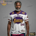 Los Angeles Lakers All Over Printed V-Neck Shirt