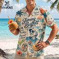 Jimmy Buffett Parrot Head Beach Theme Summer Hawaiian Shirt