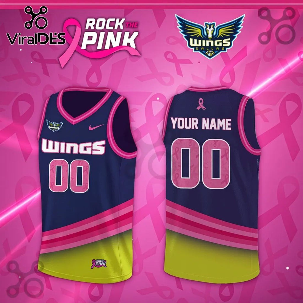 Dallas Wings x WNBA Rock The Pink 2026 Limited Edition Jersey Tank Top