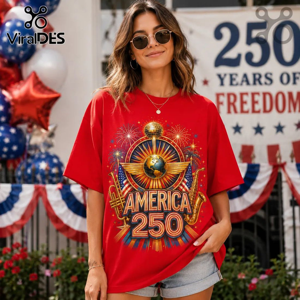 America 250 Earth Wind and Fire 250 Years of Freedom Anniversary Shirt