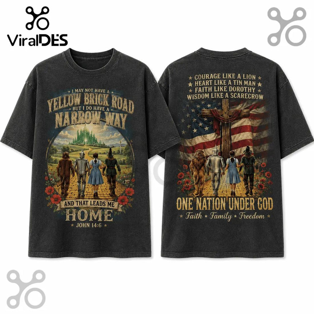 Wizard of Oz Faith Family Freedom Cotton T-Shirt