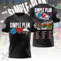 Simple Plan Europe UK Tour 2026 Band Merch Graphic T-Shirt