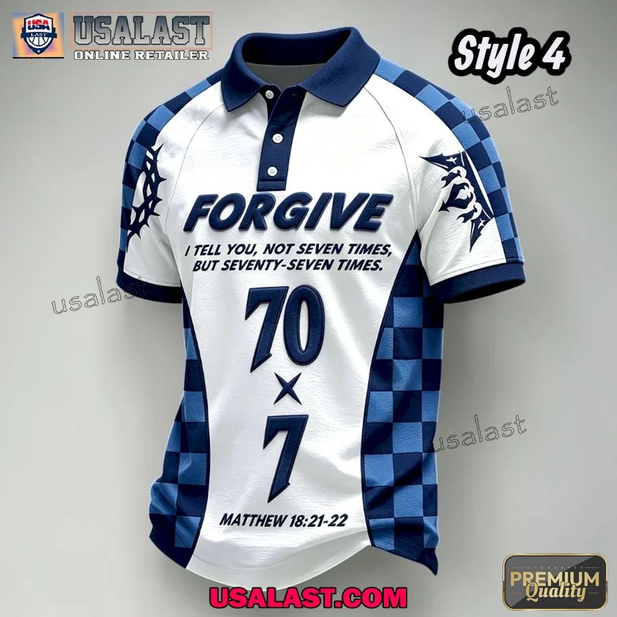 Forgive I Tell You Not Seven Times 70×7 Christian Polo Shirt