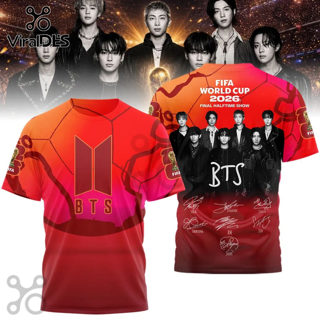 BTS K-Pop FIFA 2026 Halftime Show Signatures Hoodie
