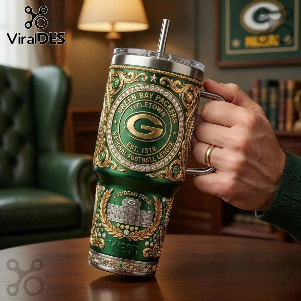 Green Bay Packers YETI Luxury 40oz Stanley Tumbler