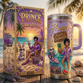Prince Purple Summer Session Tropical Beach Insulated Handle Tumbler