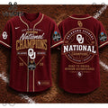 Oklahoma Sooners 2026 Baseball National Champions Maroon Jersey