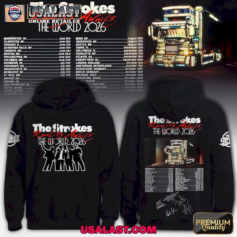 The Strokes Reality Awaits Tour 2026 Hoodie