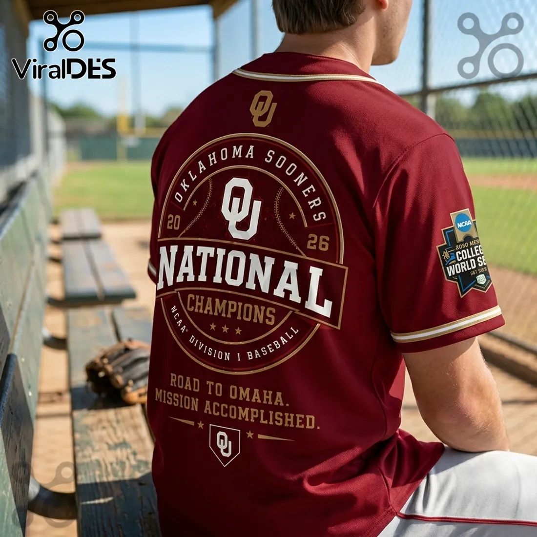 Oklahoma Sooners 2026 Baseball National Champions Maroon Jersey