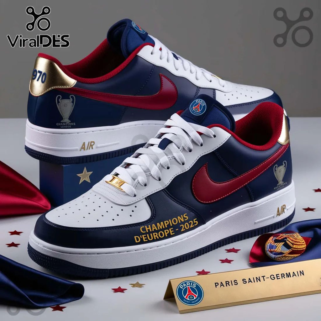 Paris Saint-Germain Champions of Europe 2025 Custom AF1 Sneakers