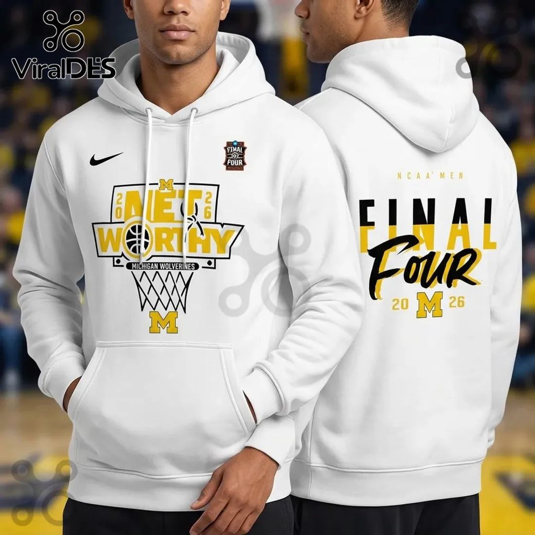 Michigan Wolverines Net Worthy 2026 Final Four Pullover Hoodie