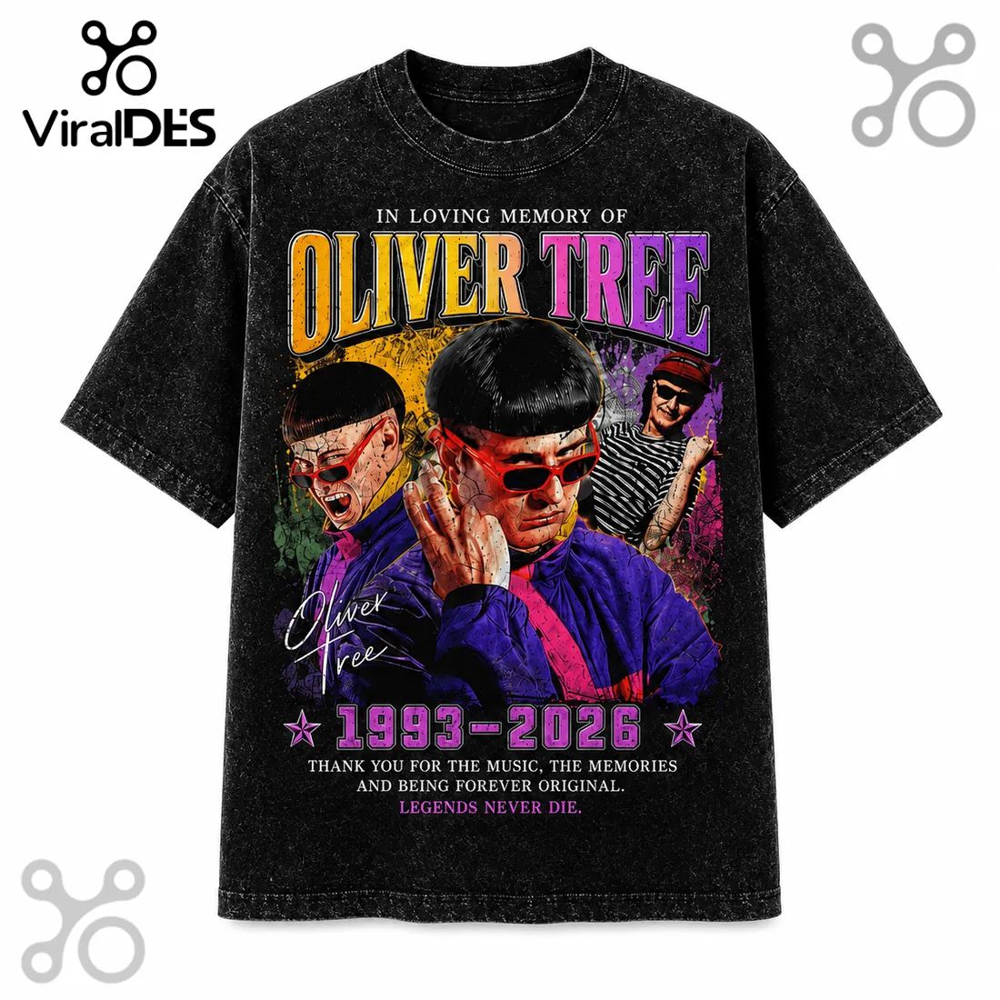 Oliver Tree Vintage Tribute 1993-2026 Memorial T-Shirt