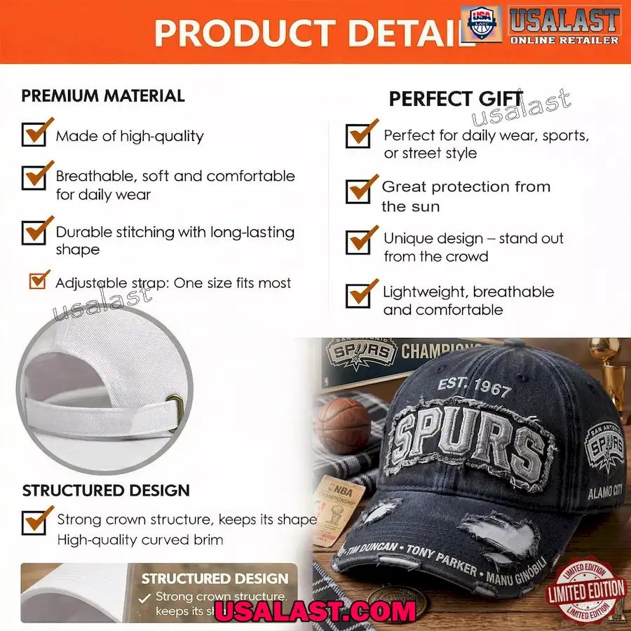 San Antonio Spurs Premium 2D Classic Cap