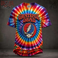 Grateful Dead Tie-Dye Steal Your Face Skull Rainbow Music T-Shirt