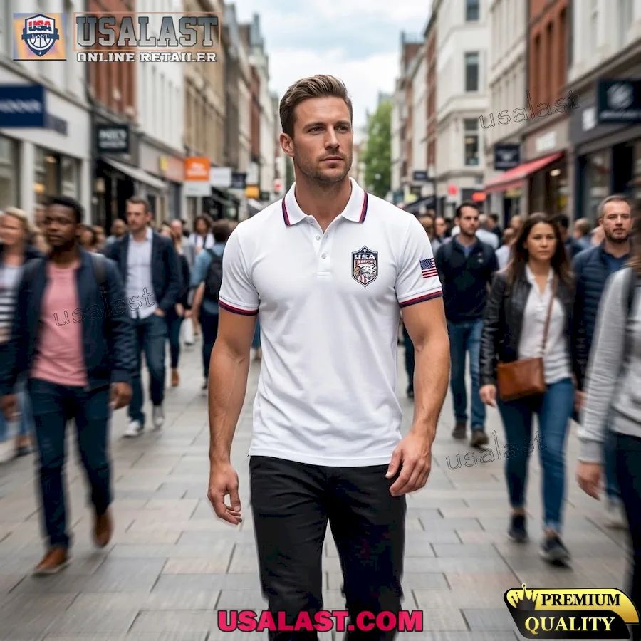 USA Soccer WC 2026 White Polo Shirt
