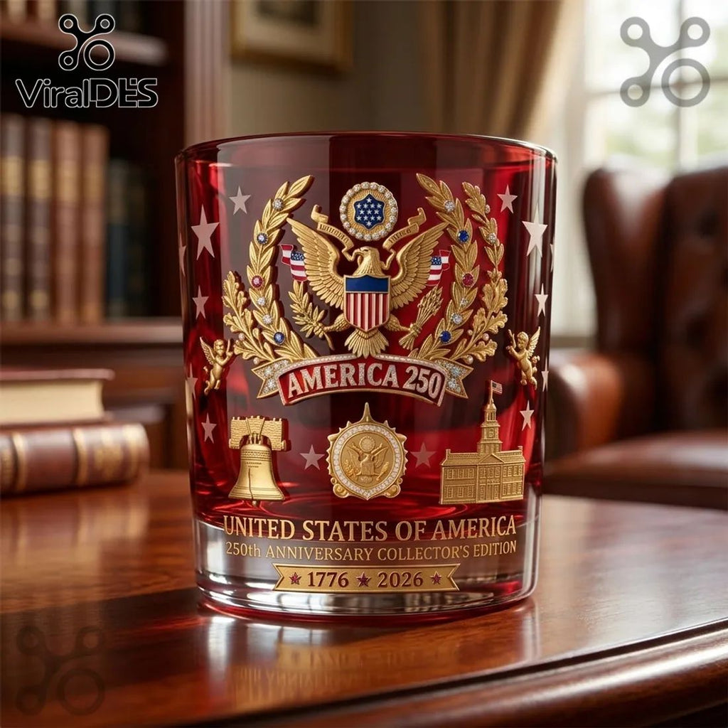 America 250th Anniversary 1776-2026 Collector’s Edition Whiskey Glass